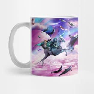 Frog Bearded Dragon Squirrel On Rainbow Unicorn Mug